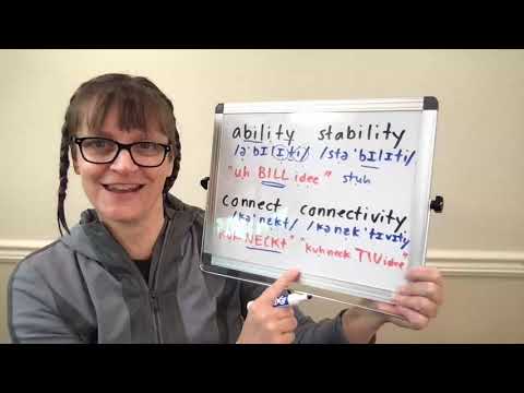 How to Pronounce Ability Stability Connect and Connectivity