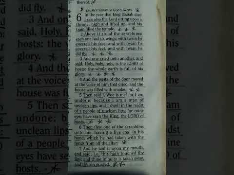 ISAIAH'S VISION OF GOD'S GLORY, ISAIAH 6