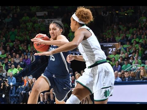 2016 American Women's Basketball Highlights - #1 UConn 72, #2 Notre Dame 61