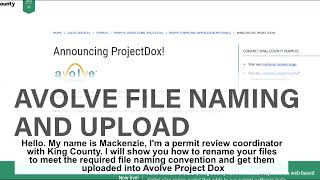 King County Permitting: File Naming and Upload Tutorial
