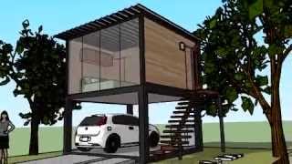 Cabaña 16m2 con cochera en PB 01