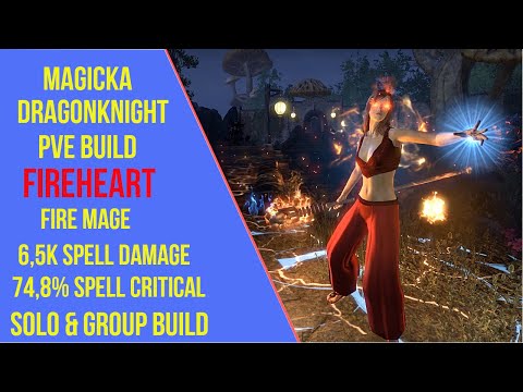 ESO Magicka Dragonknight PVE Build - Fireheart - Deadlands