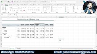 Exp22_Excel_Ch01_HOE_Souvenirs | Excel Chapter 1 Celebrity Musician's Souvenir Shop #Souvenirs