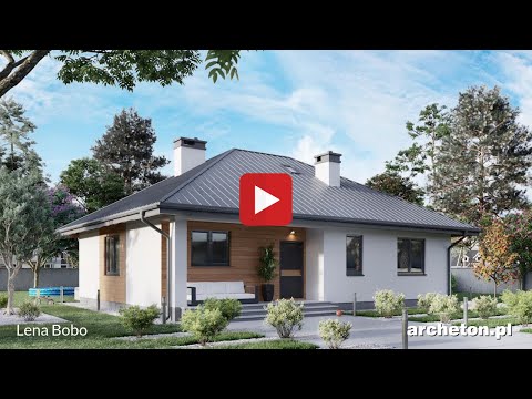 Projekt domu Lena Bobo - archeton.pl - parterowy 101,9 m2