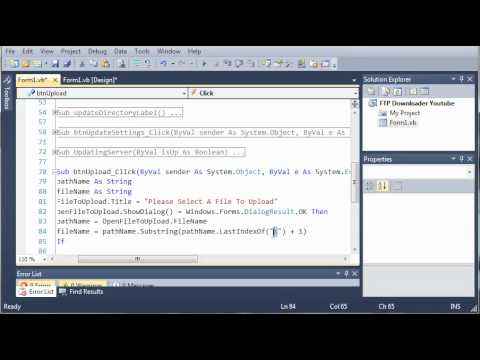 Visual Basic Tutorial - 184 - FTP Downloader Part 7 Uploading Files ...