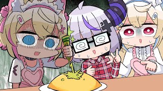 【手描き】モココの前でフワワ推しと宣言した総帥の末路【ラプラスダークネス/FuwawaAbyssgard/MococoAbyssgard/ホロライブ/切り抜き漫画】