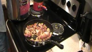 Deb Cooking Some Swamp Cabbage