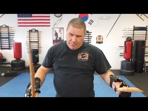 Cane self-defense with a better way to high block a baseball bat or anything else hard.