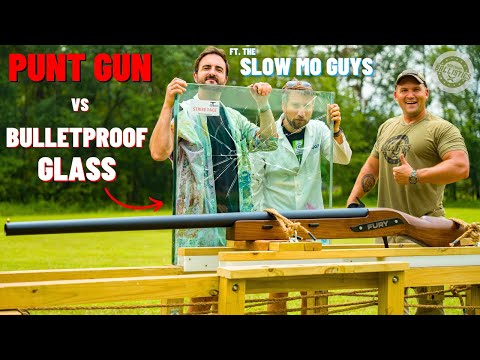 Punt Gun vs Bulletproof Glass (200,000 FPS ft. The Slow Mo Guys)