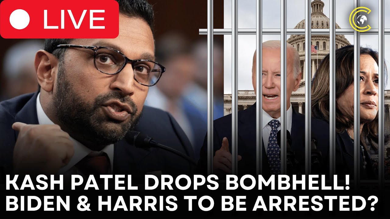 LIVE | Trump’s FBI Pick Kash Patel Drops Bombshell – Arrests of Biden & Harris Possible | CLRCUT