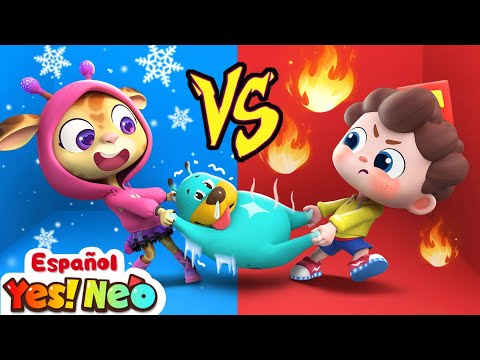 🥵🥶Desafío frío/caliente con Neo | Yes! Neo - Canciones y Caricaturas para Niños