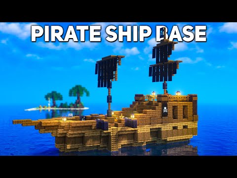 Minecraft: Pirate Ship Base Tutorial (how to build 1.19)