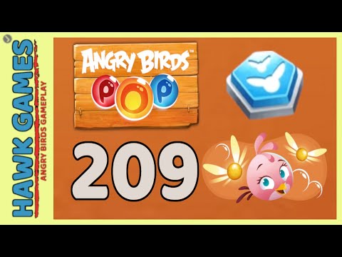 Angry Birds Stella POP Bubble Shooter Level 209 - Walkthrough, No Boosters