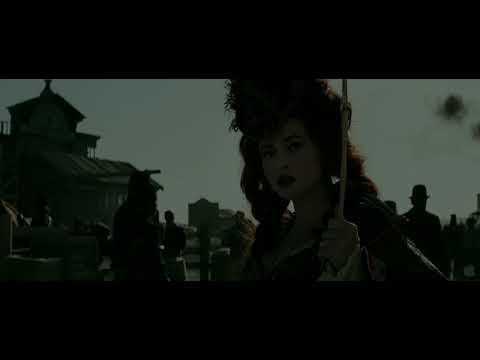 Official trailer frame of The Lone Ranger (2013): dual trains and Monument Valley hinting at the score’s Rossini-powered finale