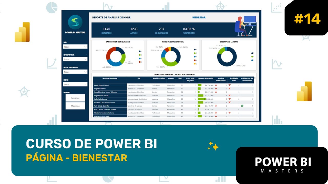 14 - Curso de Power BI - Página - Bienestar