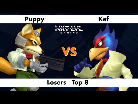 NXT LVL Gaming 10 - Losers Top 8 - Puppy (Fox) vs Kef (Falco) - SSBM Smash Melee