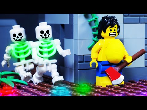 Lego Halloween Skeleton Attack - Lego City Stop Motion