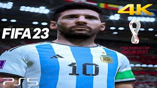 FIFA 23 - Argentina vs Arábia Saudita | FIFA World Cup Qatar 2022 | PS5™ [4K 2160p60].