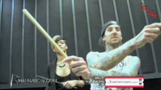 Rihanna Playing Drums with Travis Barker