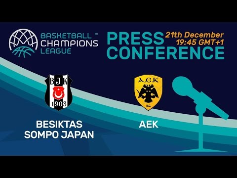 Besiktas Sompo Japan v AEK - Press Conference - Basketball Champions League