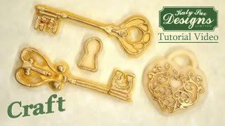 Silikonová formička dekorativní klíče a dírka Katy Sue