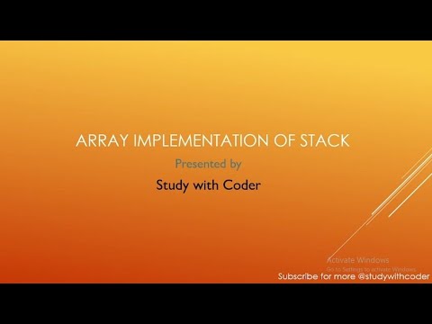 Lec 2 Array Implementation Of Stack Study With Coder Array Implementation Of Queue