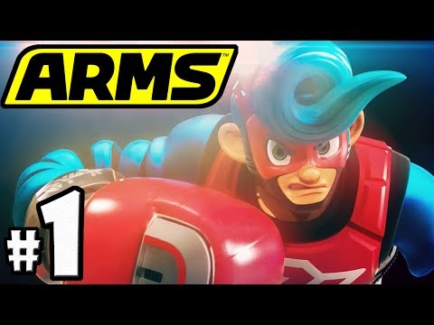 ARMS PART 1 - Nintendo Switch Gameplay Walkthrough - Spring Man VS Max Brass - Grand Prix Boss Video