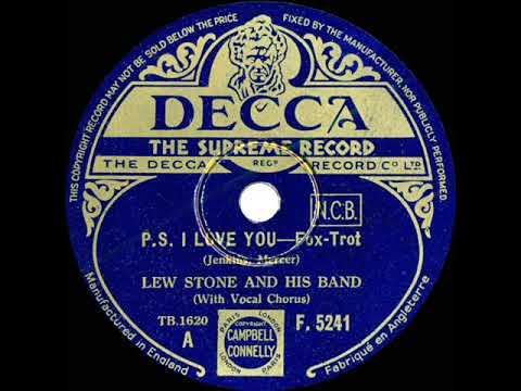 1934 Lew Stone - P.S. I Love You (Alan Kane, vocal)