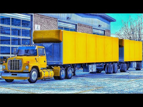 Thumbnail for ROAD TRAIN combo FORD L-SERIES DOUBLE TRAILER | ATS Gameplay winter mode by Ford L-Series