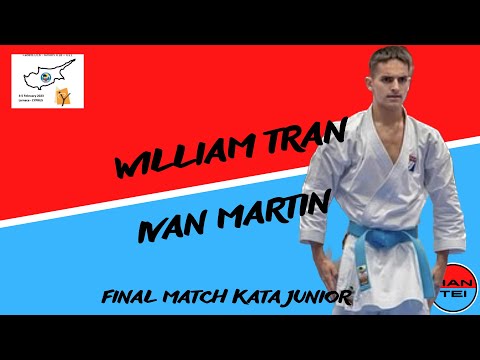 William Tran vs Ivan Martin - Final Kata Junior - European Karate Championship 2023