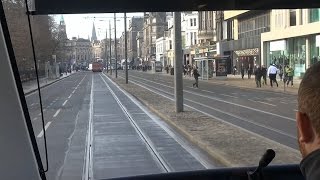 preview picture of video 'Edinburgh's New Trams - Ride Behind the Driver Over the Complete Route.'