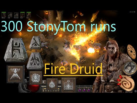 300 Stony Tomb runs - FIRE DRUID! - Diablo 2 Resurrected