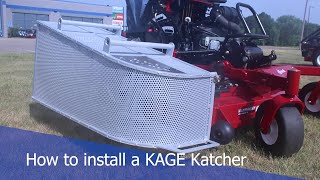 How to install a motorized grass catcher on an Exmark stand on mower