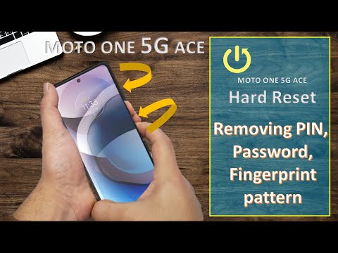 Moto One 5G Ace hard reset Removing PIN, Password, Fingerprint pattern