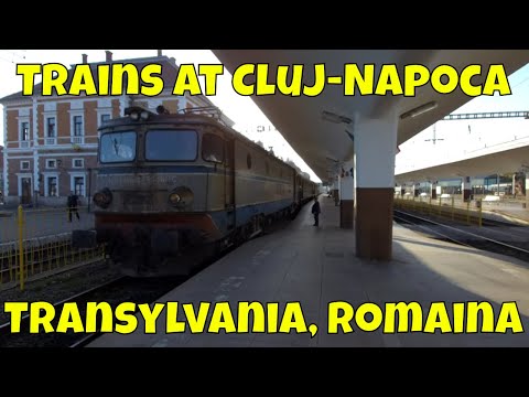 Trains at Cluj-Napoca, Transylvania, Romaina