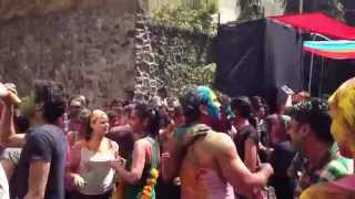 Live at the Holi Festival of Colors in Bombay India