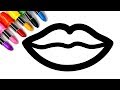 Learn colors for kids and color this Lipstick Colouring page 💜(4K)