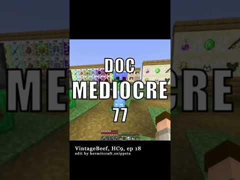 m in docm77 stands for mediocre... doc mediocre 77! | Hermitcraft Season 9 ft vintagebeef #shorts