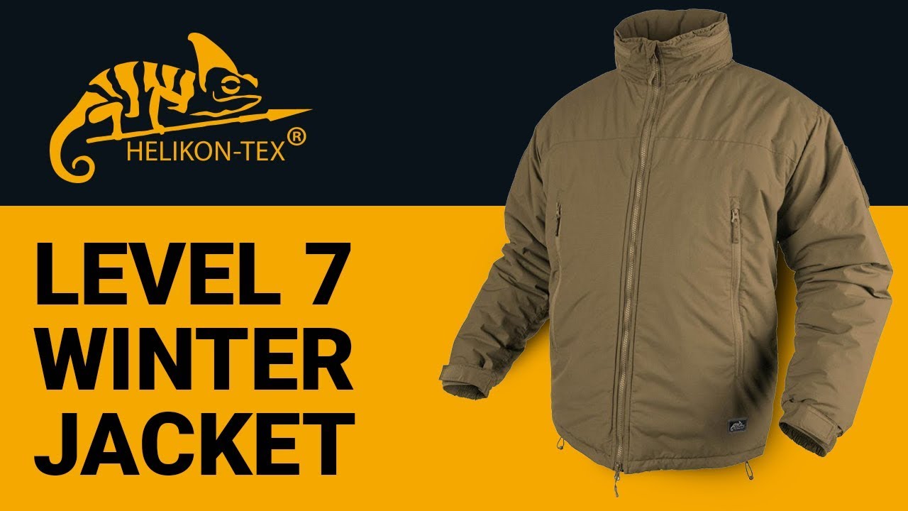 Schwarz Helikon-Tex LEVEL 7 Winter Jacket Climashield® Apex Winterjacke ECWCS 