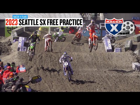 2023 Seattle Supercross Free Practice RAW | Racer X Films