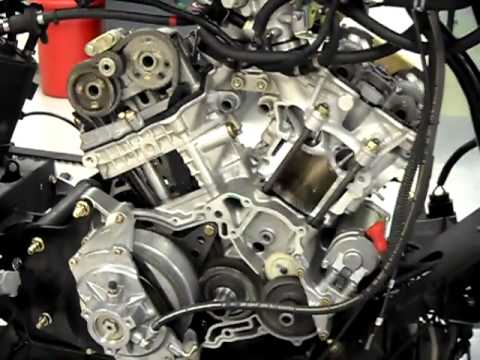 Inside of the Rotax 998 motor running