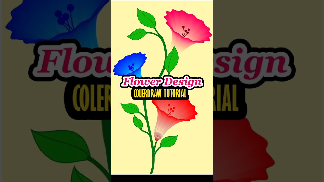 Beautiful Flowers Vector Design | Coreldraw Tutorial