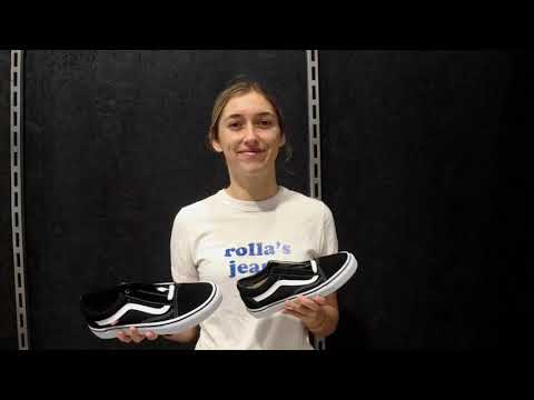 Part of a video titled Vans Old Skool vs Vans Old Skool Pro Skate Shoe - YouTube