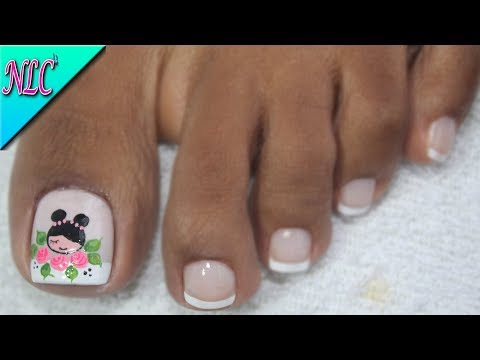 DECORACIÓN DE UÑAS PARA PIES MUÑEQUITA 🎎🇯🇵⛩️ – DOLL NAIL ART 🎎- FRENCH NAIL ART💓 – NLC