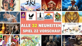 Alle 32 Brettspiel Neuheiten zur SPIEL 2022 von Corax, Giant Roc Grimspire, Funbot, Miraculus