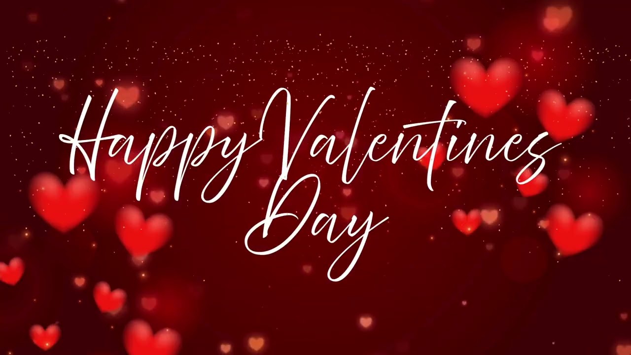 Happy Valentine’s Day 💕 | Sweet Red Hearts Aesthetic Background