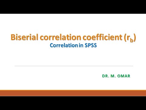Biserial correlation coefficient in SPSS presentation and tutorial