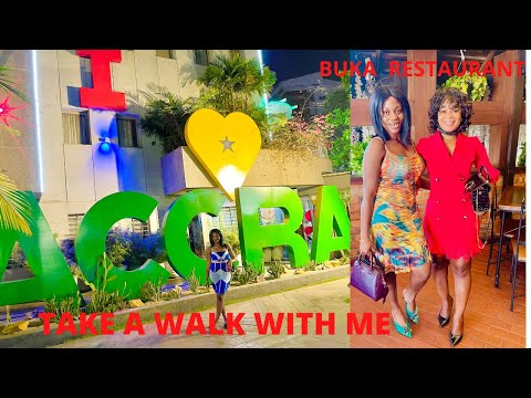 Ghana Vlog 3| ACCRA NIGHT LIFE IN OSU SHOWING BIG INSTITUTIONS | BUKA RESTAURANT |Ohemaa Capable