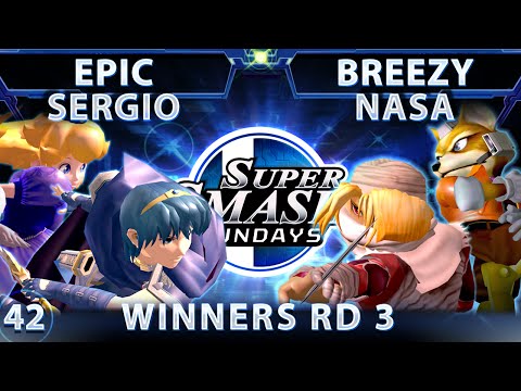 SSS 42  - Epic & Sergio (Blue) Vs. Breezy & nasa (Red) SSBM Winners Round 3 - Smash Melee