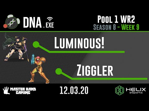 DNA.EXE S8:W10 - Luminous! (Dark Pit) Vs. Ziggler (Samus ) - Pool 2 WR2